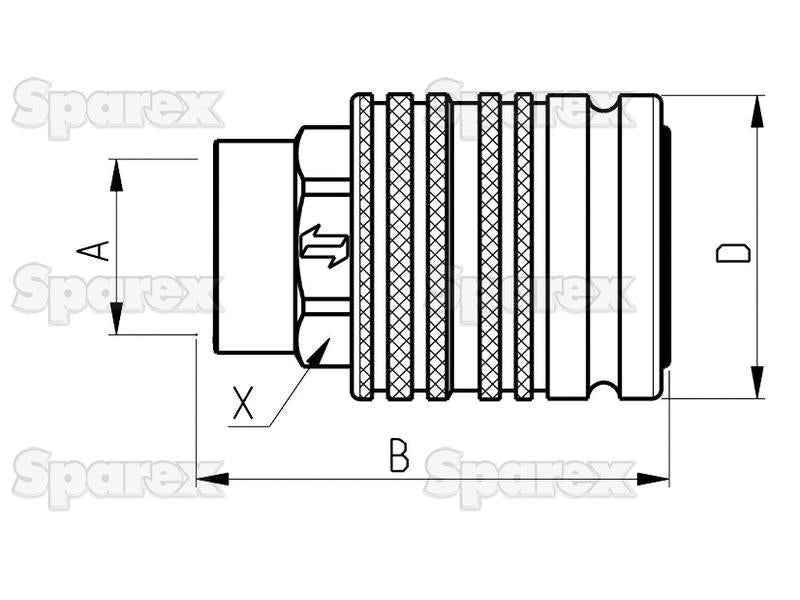 Valvula Fêmea M22 x 1.50 CPV-CNV Series (S.112662)