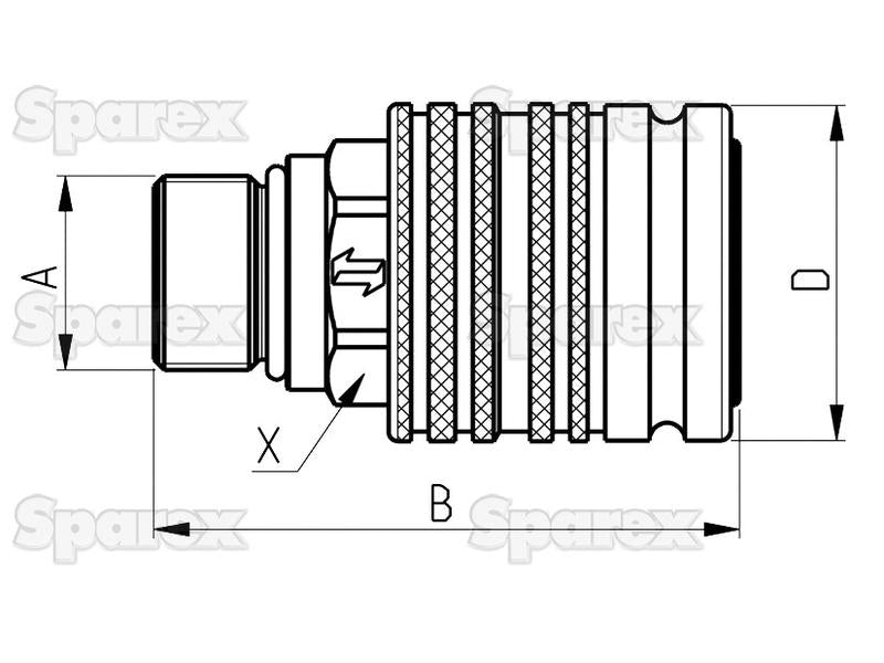 Valvula Fêmea M20 x 1.50 CPV-CNV Series (S.112663)