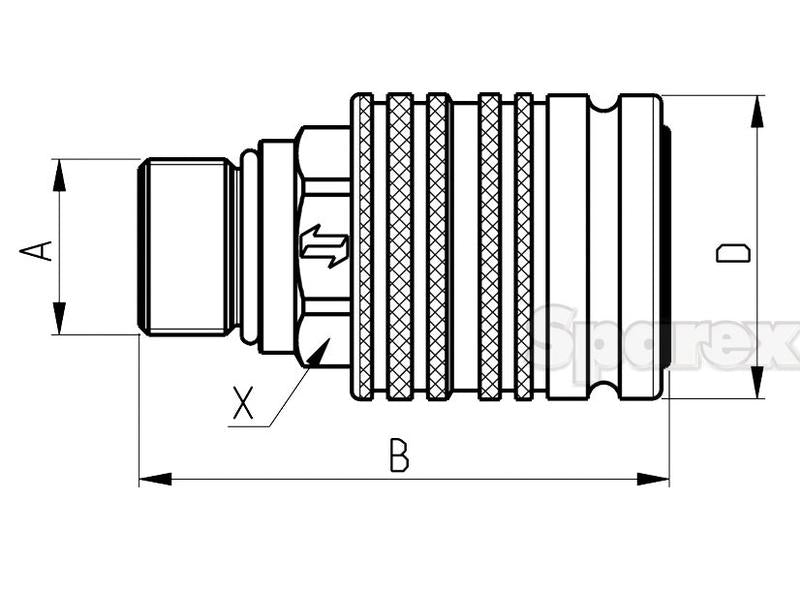 Valvula Fêmea M20 x 1.50 CPV-CNV Series (S.112663)