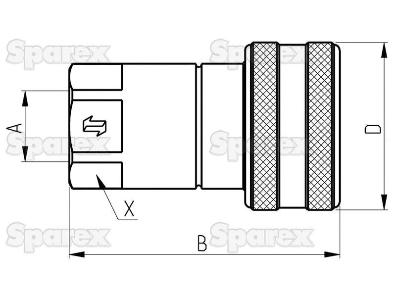 Valvula Fêmea 1/4'' BSP HNV Series (S.112701)