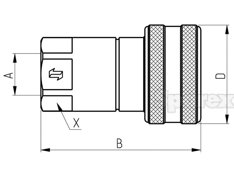 Valvula Fêmea 3/4'' BSP HNV Series (S.112705)