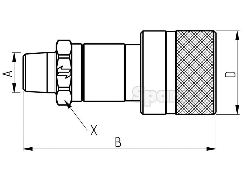 Valvula rosca femea 3/8''NPT - PVVM Series (S.112746)