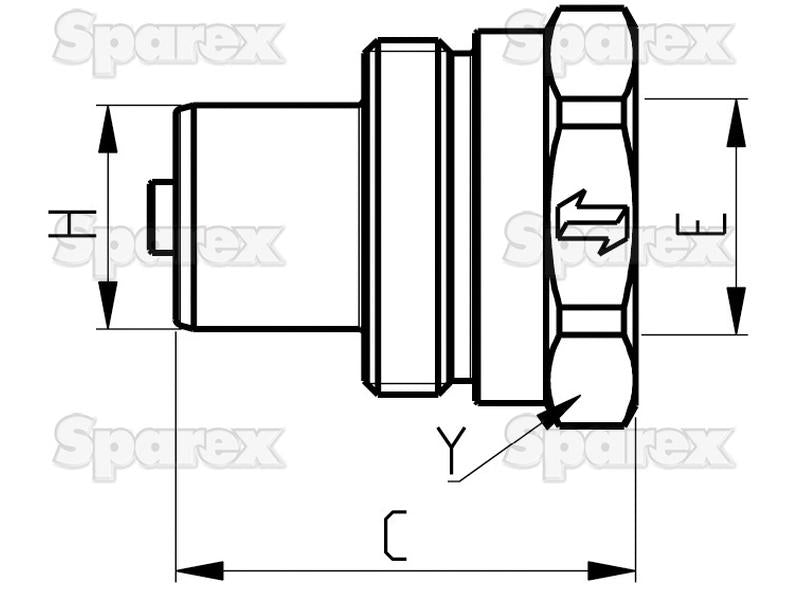 Valvula rosca macho 3/8''NPT - PVVM Series (S.112747)