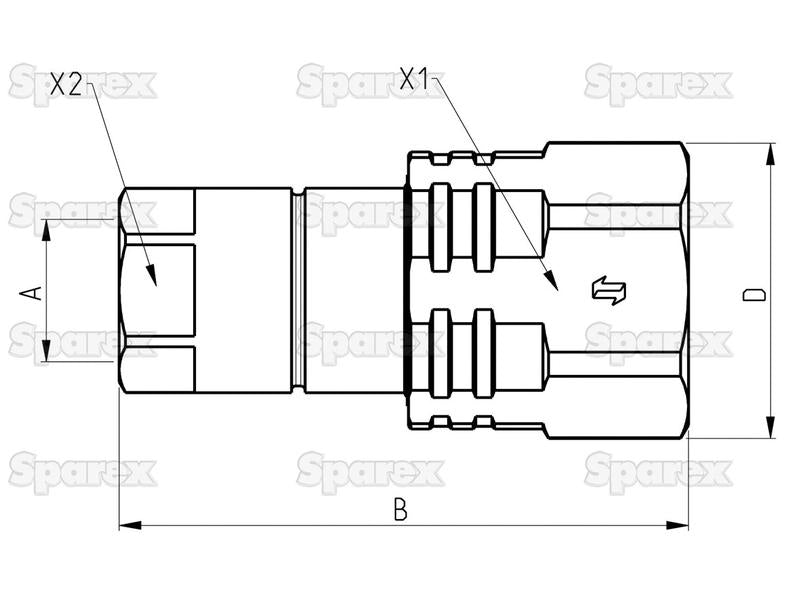 Valvula rosca femea 1/2''BSP - VV Series (S.112797)