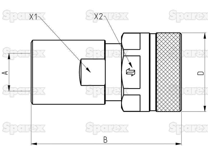 Valvula rosca femea 1/2''BSP - VVS Series (S.112799)