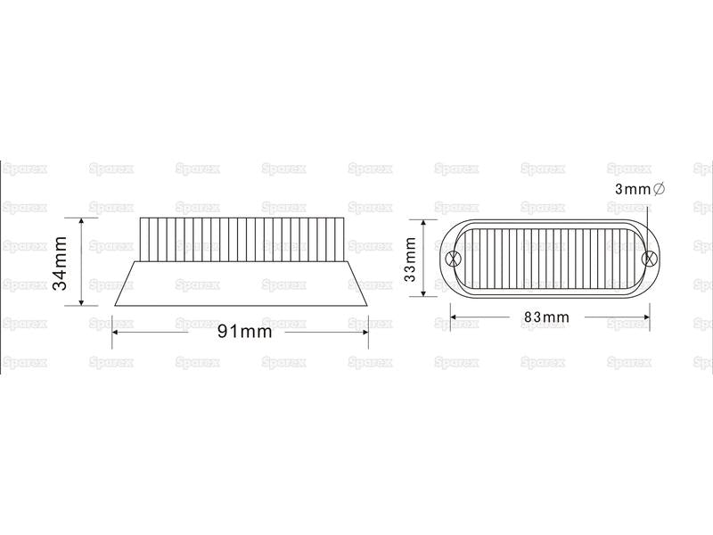 LED Farolim Perigo (amarelo), CISPR 25: Not Classified, 12-24V (S.113206)