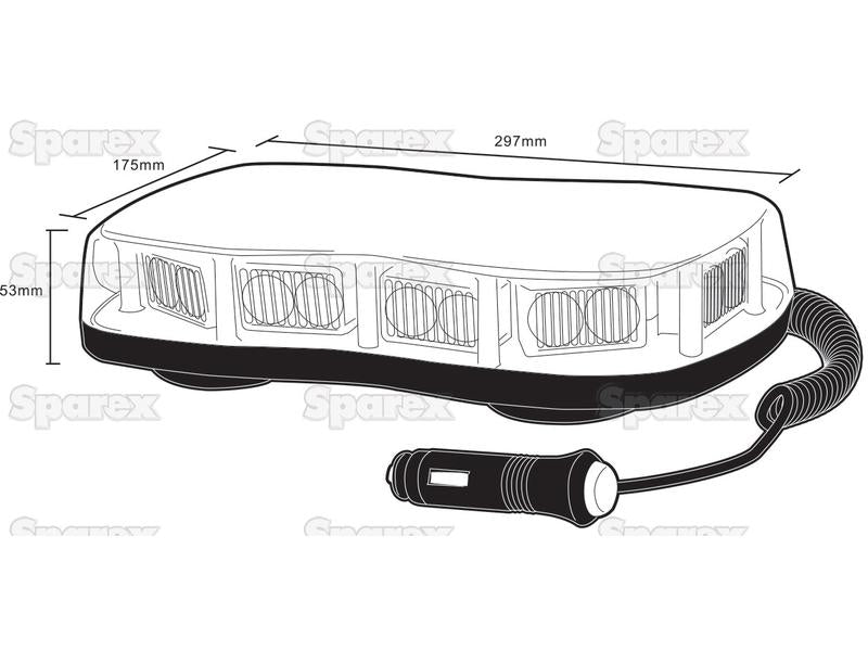 LED Barra, CISPR 25: Class 3, Funções: único flash, Duplo flash, 12-24V (S.113209)