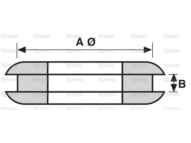 Passa fios Ø1/4'' x 1/16'' Sulco (S.11331)