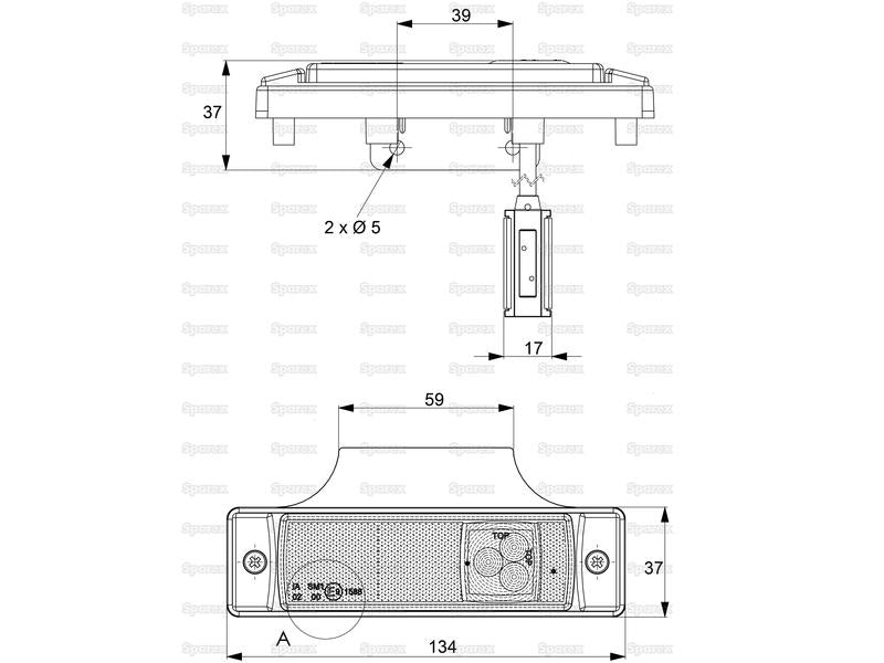 Farolim LED Lateral, Esq./Dir., 12-24V (S.113355)