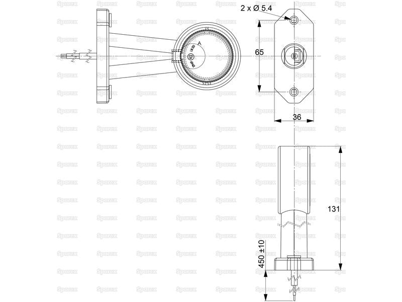 Farolim LED Frontal/Traseiro, Esq./Dir., 12-24V (S.113363)