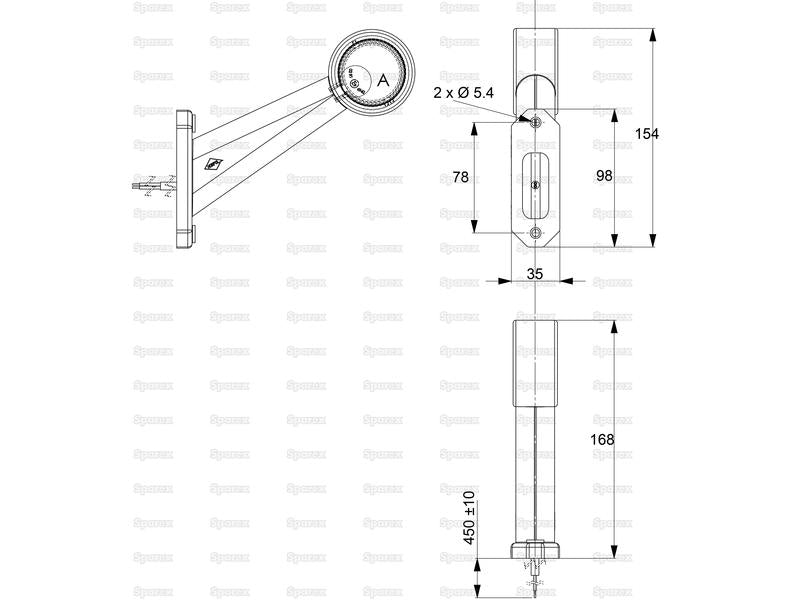 Farolim LED Frontal/Traseiro, Esq./Dir., 12-24V (S.113366)