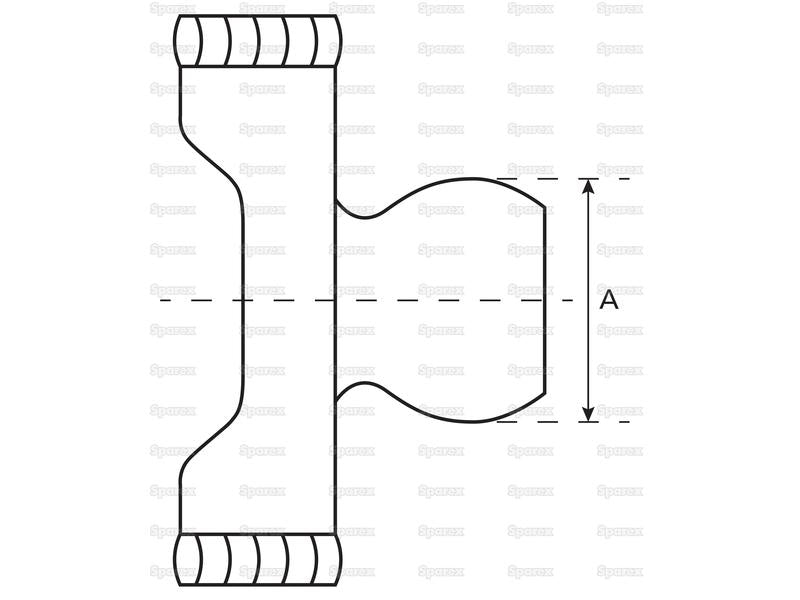 Forquilhas Homocinética para o tubo (Dimensão da cruzeta: 27 x 75 & 24 x 91mm) Perfil de tubo: Limão, Tamanho do tubo: 48 x 41 x 2.7mm, Ref. de tubo: 1G. (S.115432)