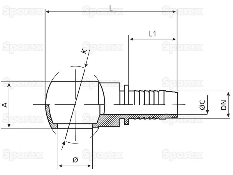 Dicsa Inserção de mangueira 1/4'' x 3/8'' Ø (S.116701)