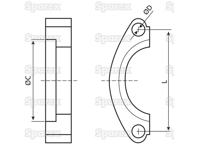 Dicsa Flange dividido SAE 1/2'' x 30.96mm (3000psi) (S.116969)