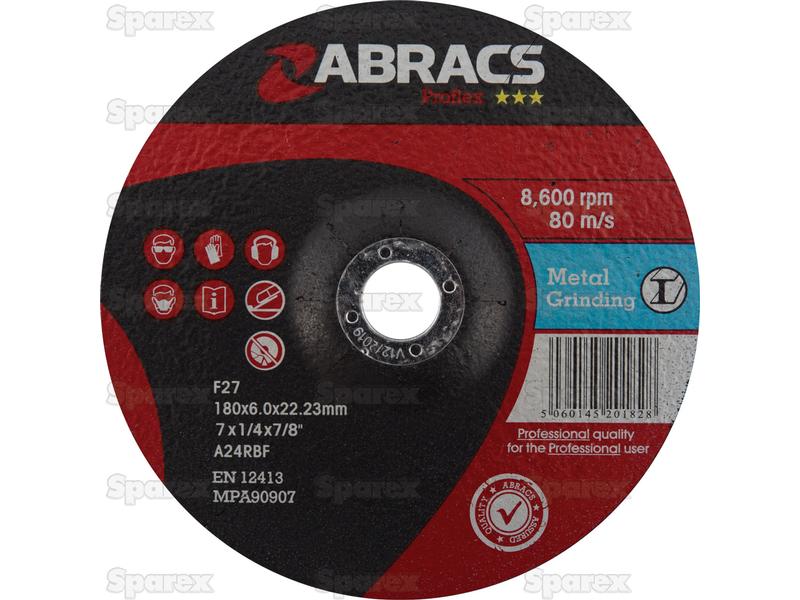 Disco de lixar para metal 178mm x 6mm x 22.23mm A24RBF (S.11748)