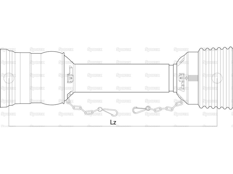 Protecção transmissão - Easylock homocinética, (Lz) Comprimento: 1510mm, Embalagem: Large. (S.117969)