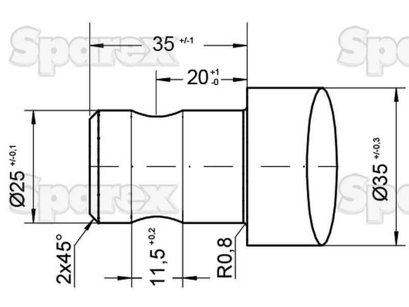 Bico - Direita 1000mm, (Estrela) Aplicavel em: 10049531 (S.119492)