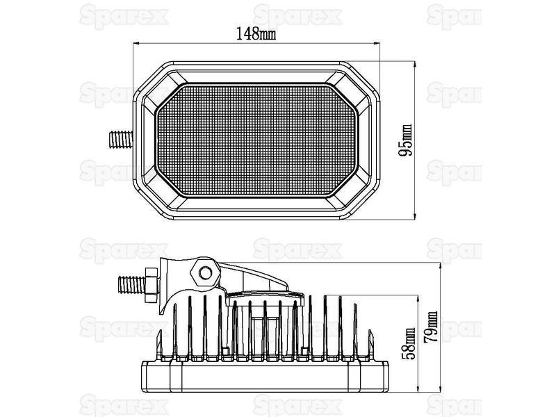 LED Farol, CISPR 25: Class 3, 2800 Lumens, 10-30V (S.119778)