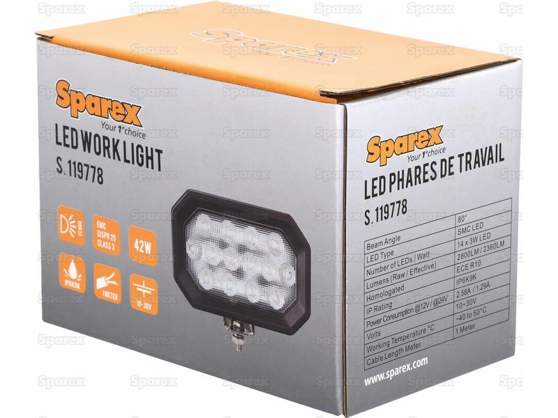 LED Farol, CISPR 25: Class 3, 2800 Lumens, 10-30V (S.119778)