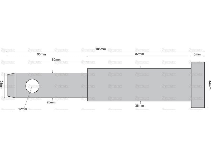 Munhao - Categoria dupla 28 - 36x185mm, Tamanho da rosca Tamanho da rosca 2/3 (S.12022)