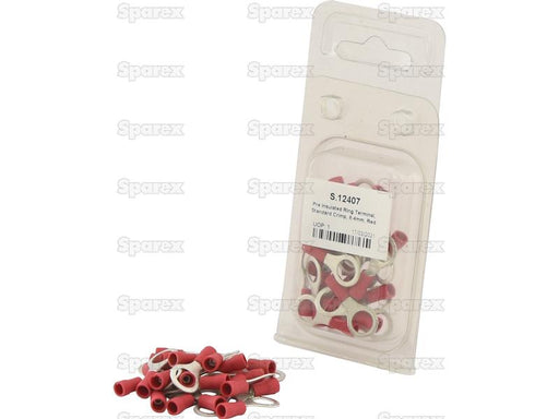 Terminal, Aperto Standard, 8.4mm, Vermelho (0.5 - 1.5mm) (Agripak 25 un) (S.12407)