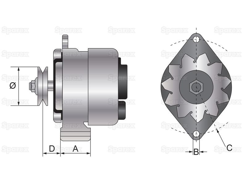 Alternador (Mahle) - 14V, 65 Amps (S.127850)