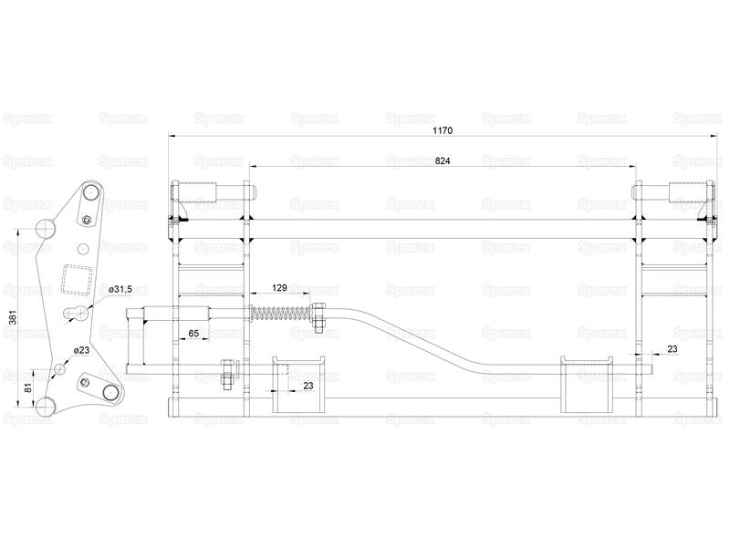 Armação - Fecho lateral mecanico (S.127944)