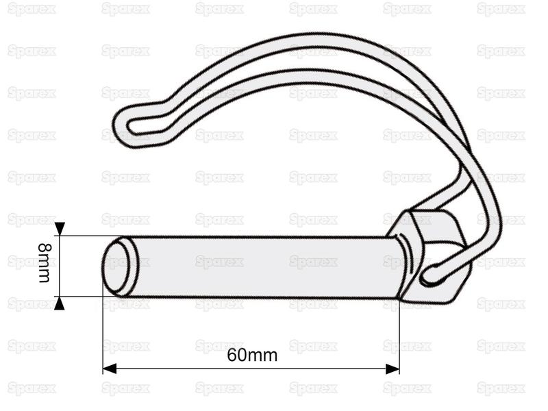 Cavilha para Tubo Ø8mm x 60mm (S.12797)