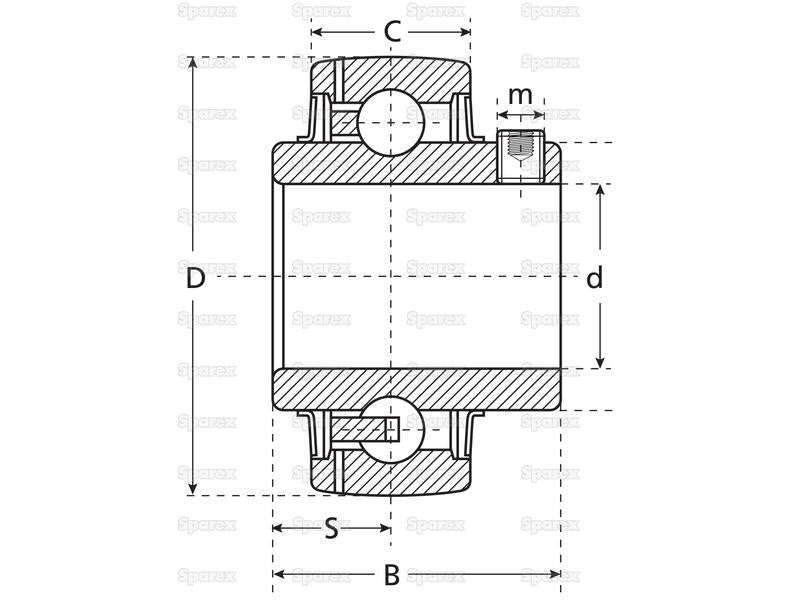 NTN SNR Plummer Block Bearing Insert (UC204) (S.129685)