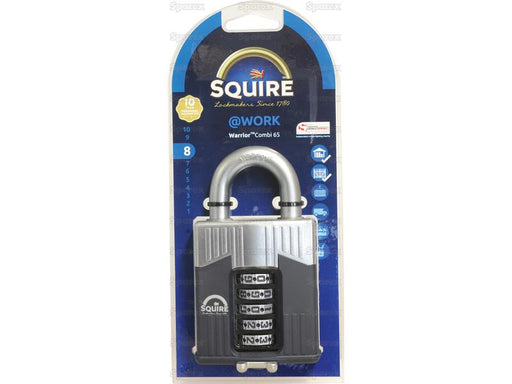 Squire 65 COMBI Warrior Combination Padlock, Largura da estrutura em: 65mm (Classificação de segurança: 8) (S.129872)