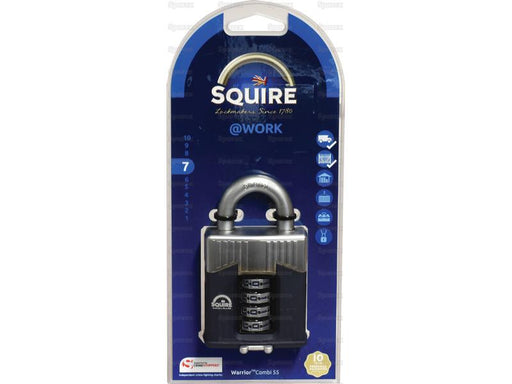 Squire 55CS COMBI Warrior Combination Padlock, Largura da estrutura em: 55mm (Classificação de segurança: 8) (S.129873)