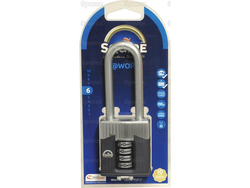 Squire 45/2.5 COMBI Warrior Combination Padlock, Largura da estrutura em: 45mm (Classificação de segurança: 6) (S.129885)