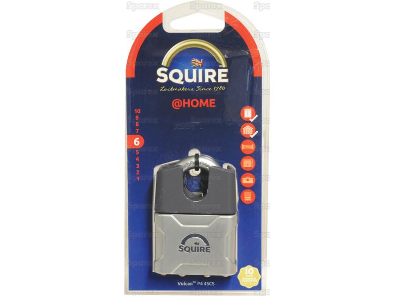 Squire P4 45CS Vulcan Padlock, Largura da estrutura em: 48mm (Classificação de segurança: 6) (S.129898)