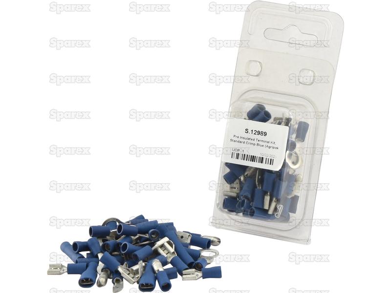 Kit Terminais, Aperto Standard Azul (Agripak 50 un) (S.12989)