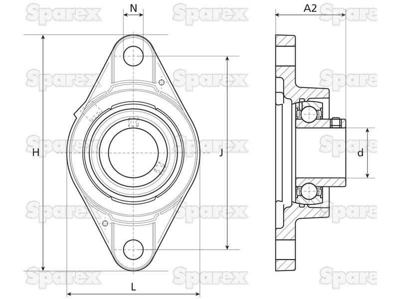 NTN SNR Chumaceira (UCFL204) (S.129975)