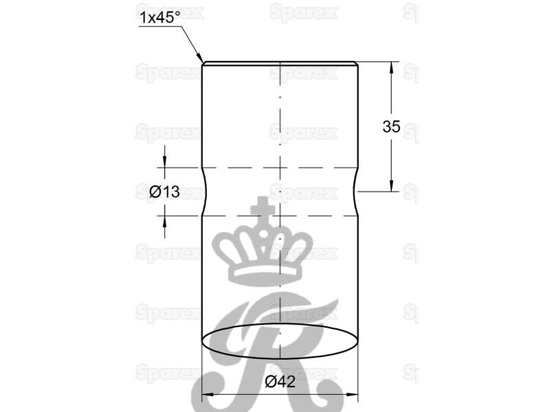 Bico - Direita 1200mm, (H - fluted) (S.130041)