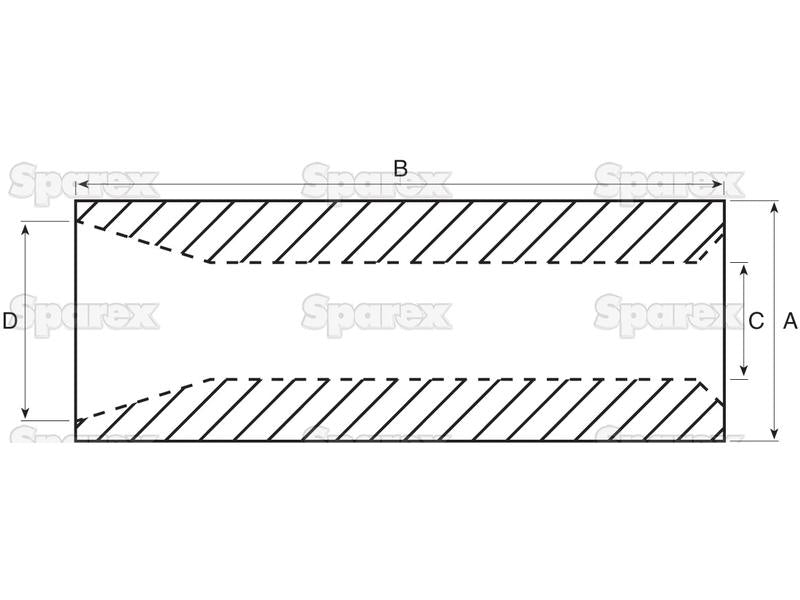 Casquilho bico do carregador frontal - Ø55 x 120mm (Cone 2) (S.130725)