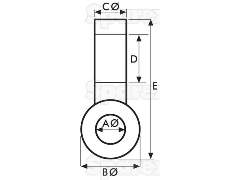 Puxo reboque 15 Ton Olhal Ø52mm (S.13246)