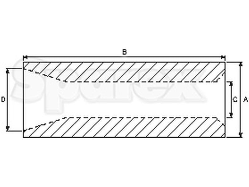 Casquilho bico do carregador frontal - Ø57 x 145mm (Cone 2) (S.135609)