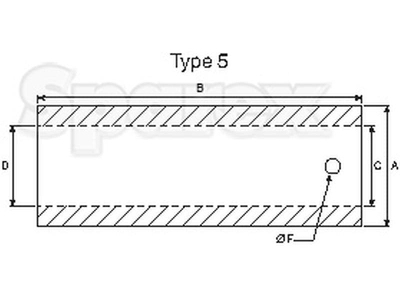 Casquilho bico do carregador frontal - Ø51 x 130mm (Ø40) (S.135611)