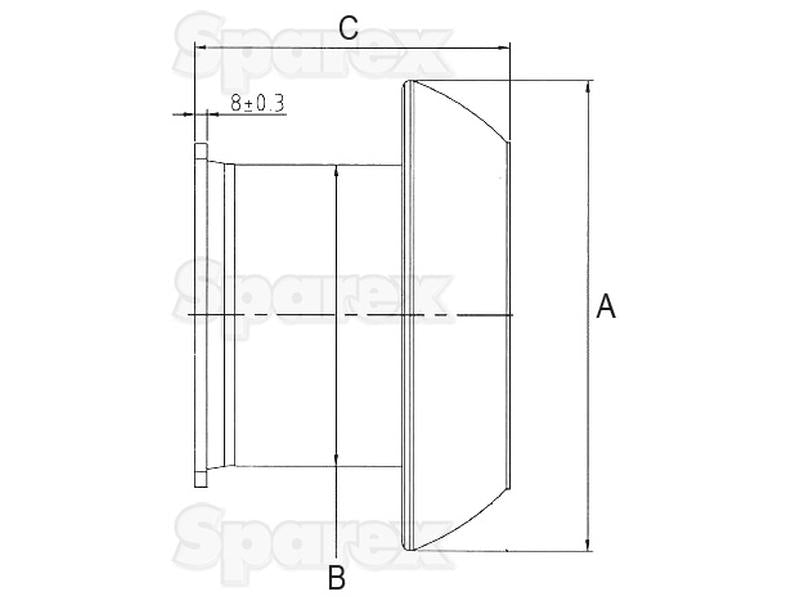 Acoplamento 6'' (159mm) x (150mm) (galvanizado) (S.136627)