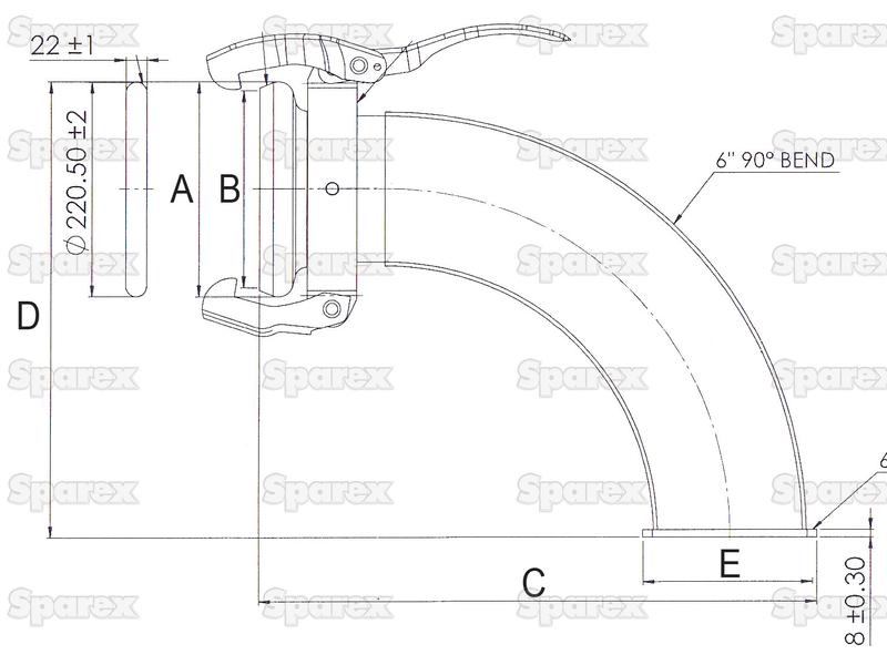 Curva de 90° - 6'' (159mm) (galvanizado) (S.136631)