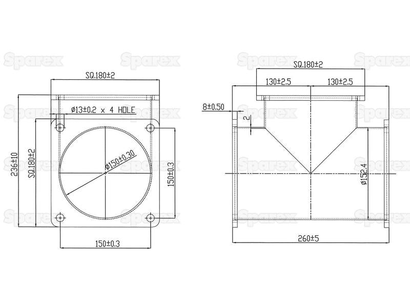 Acoplamento T 6'' (150mm) (galvanizado) (S.136701)