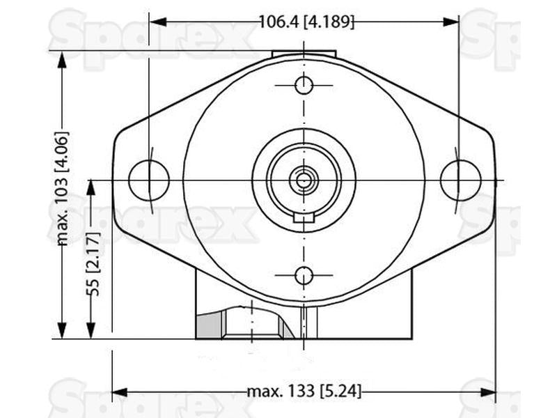 Danfoss Bomba hidráulica OMP160 160cc/rev com 25mm Cilíndrico Tipo de veio (S.137132)