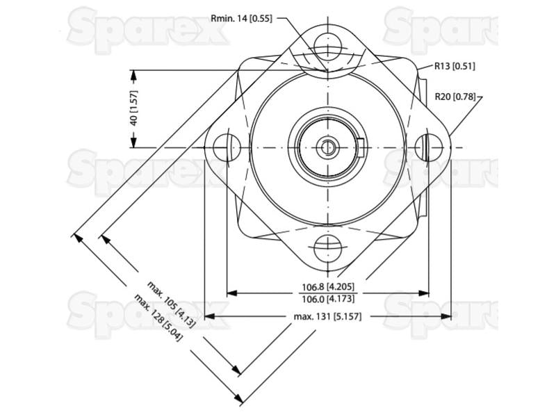 Danfoss Bomba hidráulica OMS250 250cc/rev com 32mm Cilíndrico Tipo de veio (S.137137)