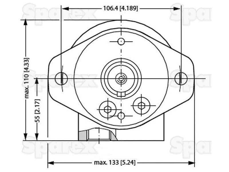 Danfoss Bomba hidráulica OMR160 160cc/rev com 25mm Cilíndrico Tipo de veio (S.137146)