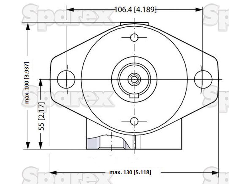 Trale Bomba hidráulica OMR50 50cc/rev com 25mm Cilíndrico Tipo de veio (S.137183)