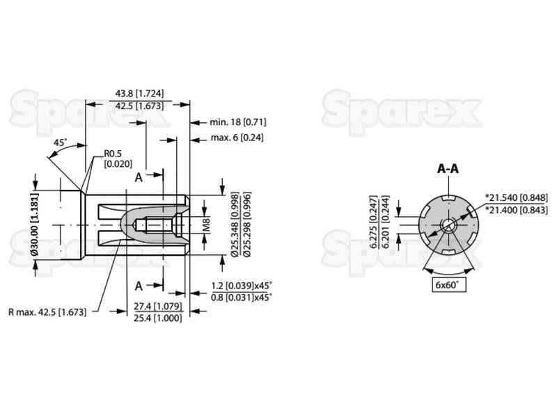 Trale Bomba hidráulica OMR125 125cc/rev com 25.4mm Estriado Tipo de veio (S.137207)