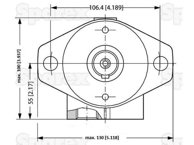 Trale Bomba hidráulica OMR125 125cc/rev com 25.4mm Estriado Tipo de veio (S.137207)