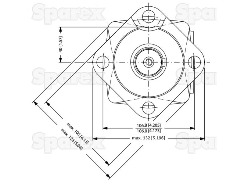 Trale Bomba hidráulica OMS315 315cc/rev com 32mm Cilíndrico Tipo de veio (S.137212)